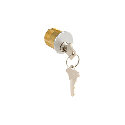 CRL Satin Chrome Single Mortise 1-1/4" Long Cylinder with Schlage® 'C' Keyway and Keyed Alike