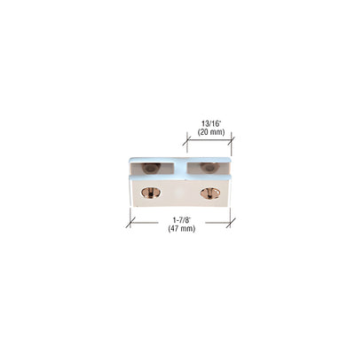 CRL Chrome Anodized Aluminum Two-Way 180 Degree Glass Connector