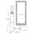CRL-U.S. Aluminum Clear Anodized Series 400 Custom Single 36" x 84" Medium Stile Butt Hinge Entrance Door