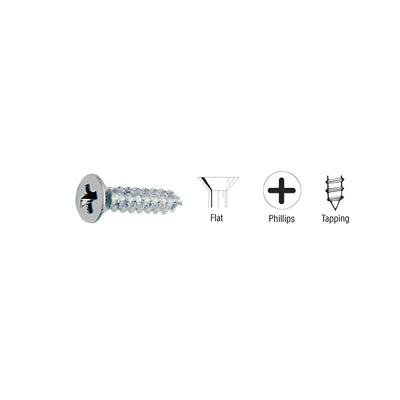 CRL Brushed Stainless 12 x 2" Flat Head Phillips Screws