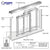 CRL Horizontal Sliding Florence Model Pass-Thru Assembly With D7 Header / No Screen