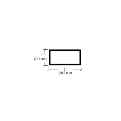 CRL-U.S. Aluminum Clear Anodized 2" x 1" Hollow Tube Extrusion - 21'-2"