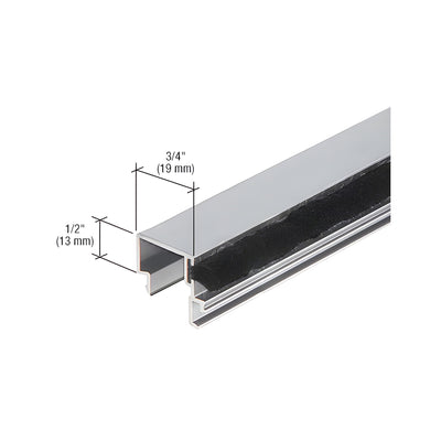 CRL-U.S. Aluminum Snap-In Door Stop with Weatherstrip, Clear Anodized - 21'-2"