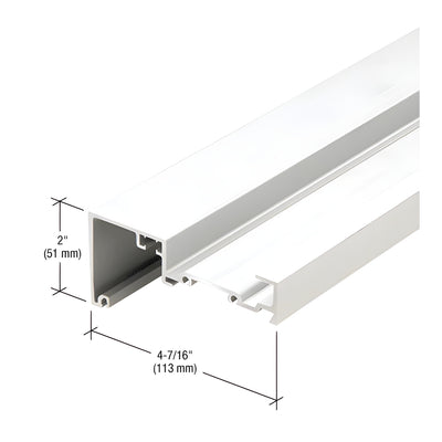 CRL-U.S. Aluminum Flush Front Header Mullion, White KYNAR® Paint- 24'-2"