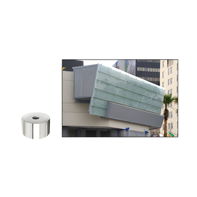 CRL 316 Polished Stainless Standoff Base 1-1/2" Diameter by 1/2" in Length