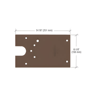 Rixson® Dark Bronze 27 Series Right Hand Offset-Hung Floor Mounted Door Closer Cover Plate