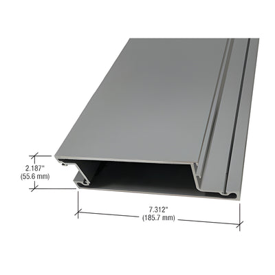 CRL-U.S. Aluminum Clear Anodized Class 1 7-5/16" Mid-Rail for 9/16" Glass - 21'0