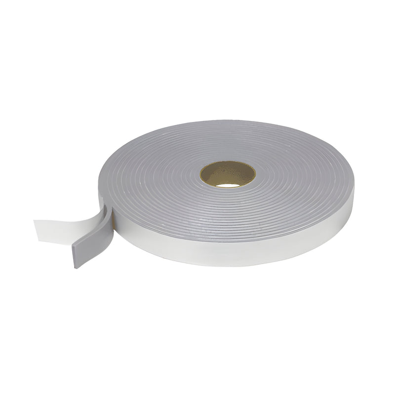 A single roll of grey Norseal V730 foam acoustical sealant tape with a partial strip peeled back.