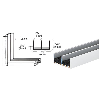 CRL Satin Anodized Aluminum Double Jamb with Sponge Rubber Lining