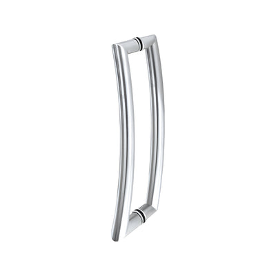 CRL Polished Stainless Glass Mounted Curved Tubular Back-to-Back Pull Handle - 24" (610 mm)