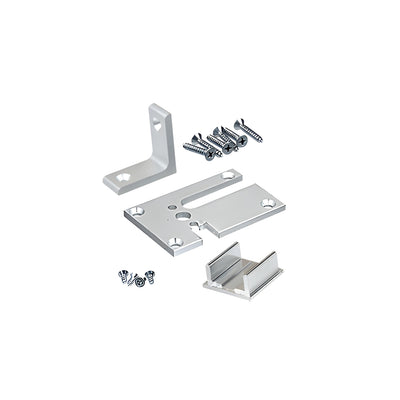 CRL Satin Anodized 2" x 3" Corner Design Series Partition Post Base Plate Kit for Posts Over 24"
