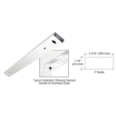 CRL Polished Stainless Steel 4" x 82.5" Double Door Header