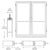 CRL-U.S. Aluminum White KYNAR® Paint Custom Size Pair Series 400 Medium Stile Butt Hinge Showroom Door for Surface Mount Door Closers