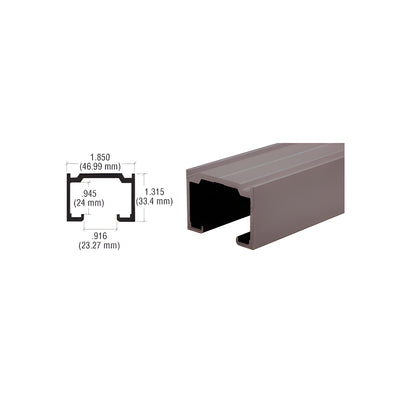 CRL Duranodic Bronze Anodized 1-7/8" Overhead Track for Pass-Thru Windows