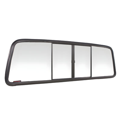 CRL OEM Replacement Duo-Vent Four Panel Slider With Light Green Glass for 1973-1996 Ford F-Series