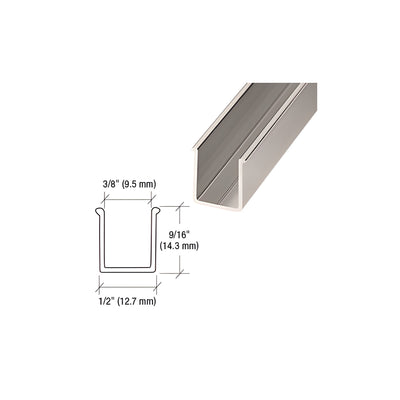 CRL Brushed Nickel 72" Snap-In Filler Insert for Shower Door Header