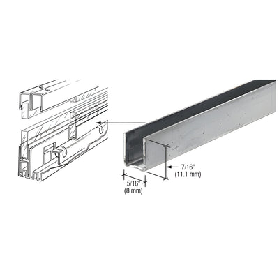 CRL Zinc Plated Steel Roll-Ezy Shoe for Glass Doors - 72"