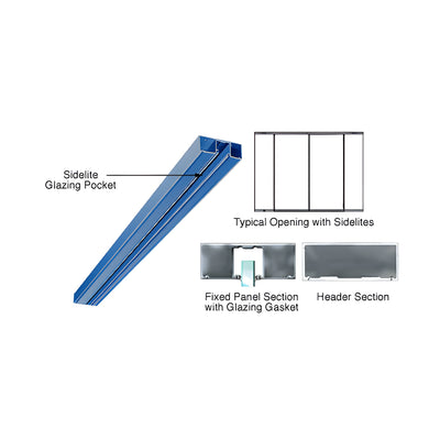 CRL Custom Color 4" Header with Glazing Pocket Only Custom Length