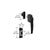 CRL Black Screen and Storm Door Push Button Latch with 1-3/4" Screw Holes
