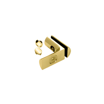 CRL Polished Brass Hydroslide 90 Degree Wall-to-Glass Bracket
