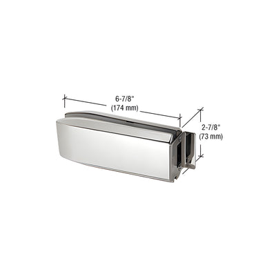 CRL Polished Stainless PTH Series Glass Mounted Long Patch Lock Keeper