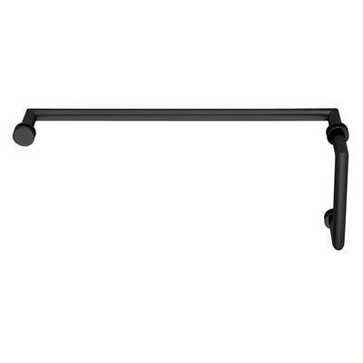 CRL Matte Black MT Series Combination 6" Pull Handle 18" Towel Bar