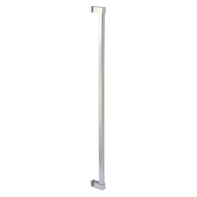 CRL Brushed Stainless Single Sided Cut To Size Glass Mounted Square Ladder Style Pull Handle with Square Mounting Posts