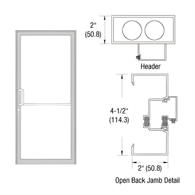 CRL-U.S. Aluminum IT451 Clear Anodized Custom Up-and-Over Pivot Frame