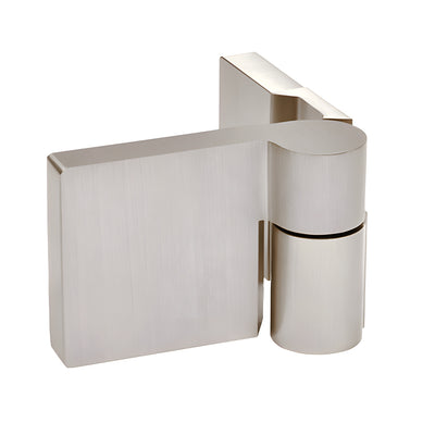 CRL Brushed Nickel Lugano Series Wall Mount Hinge - For Left Hand Door