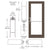 CRL-U.S. Aluminum Bronze Black Anodized Custom Single Series 550 Wide Stile Geared Hinge Entrance Door for Overhead Concealed Door Closer