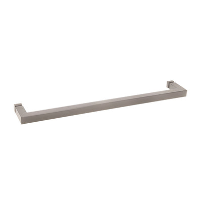 CRL Brushed Nickel "SQ" Series 24" Square Tubing Mitered Corner Single-Sided Towel Bar