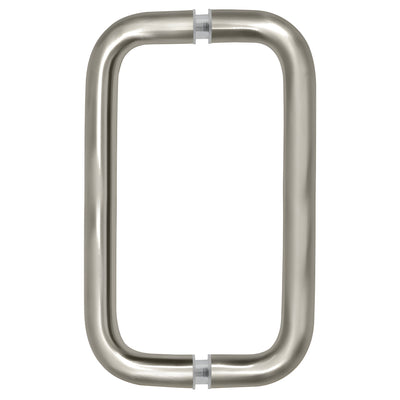 CRL Satin Nickel 8" Back-to-Back Solid 3/4" Diameter Pull Handles Without Metal Washers