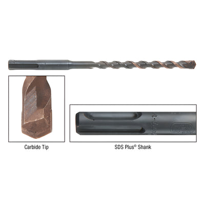 CRL 5/16" x 6" Thundertwist™ SDS Plus® Plus Uni-Shank Drill