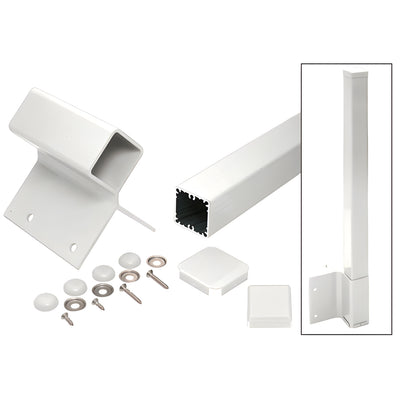 CRL Sky White 36" 100 Series 90º Fascia Mount Post Kit