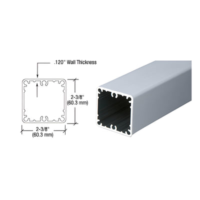 CRL Clear Anodized 100 Series 48" Fascia Mount Post Only