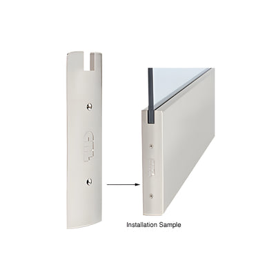 CRL Brushed Stainless 10" Square End Cap for Sidelite Rail