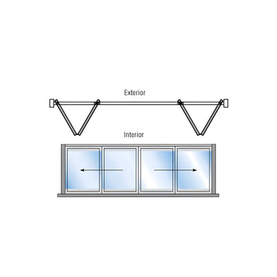 CRL S80R Monterey Thermally Broken 2+2 Bi-Fold Bi-Part Interior Swing with Raised Sill Powder Painted