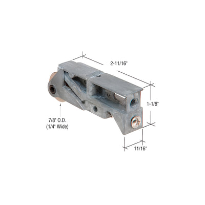 CRL 7/8" Steel Sliding Glass Door Roller with 11/16" Wide Housing