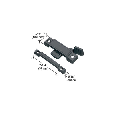 CRL Black Window Sash Lock with 2-1/4" Screw Holes