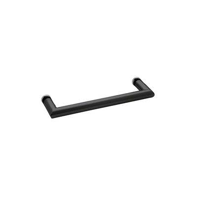 CRL Matte Black 18" MT Series Round Tubing Mitered Corner Single-Sided Towel Bar
