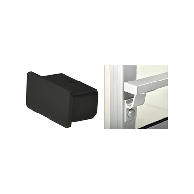 CRL Matte Black 1100 Series End Cap for 1" x 2" Tubing