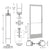 CRL-U.S. Aluminum Clear Anodized 250 Series Narrow Stile Inactive Leaf of Pair Offset Hung with Geared Hinged for OHCC 105º Closer Complete ADA Door(s) with Lock Indicator, Cyl Guard