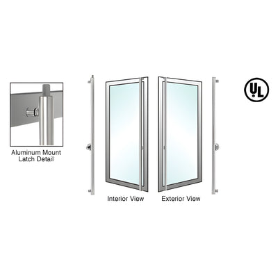 CRL-Blumcraft® Brushed Stainless Right Hand Reverse Aluminum Door Mount Cylinder/Thumbturn 'F' Top Secured Deadbolt Exterior Handle