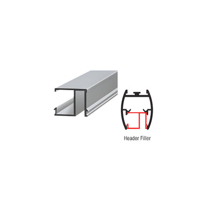 CRL Brushed Nickel 72" Header Filler for CK/DK Cottage Series Sliders