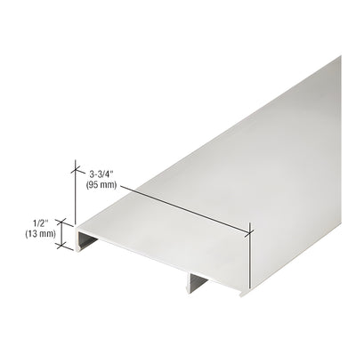 CRL-U.S. Aluminum 90 Degree Face Cap for Outside Corner, Clear Anodized Class 1 - 24'-2"
