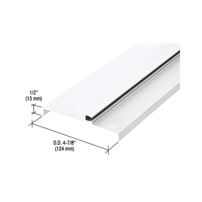 CRL 487 White KYNAR OfficeFront™ Transom Frame Head Insert for 1-1/2" Face Trim - 24'2"