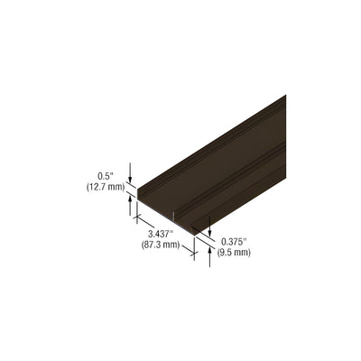 CRL-U.S. Aluminum 90 Degree Face Cap for StormWall XL Captured Mullions, Dark Bronze/Black Anodized Class 1