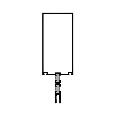 CRL-U.S. Aluminum Triple Glaze Thermally Broken 5" Vertical Mullion, Clear Anodized Class 1 - 24'-2"