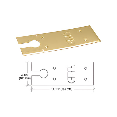 CRL Polished Brass Cover Plates for 8500 Series Floor Mounted Closer
