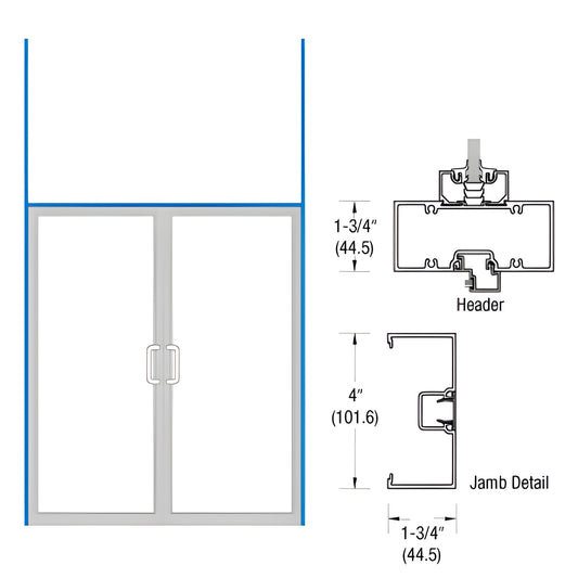 CRL-U.S. Black Anodized H-Frame for Offset Surface Door Closers Pair